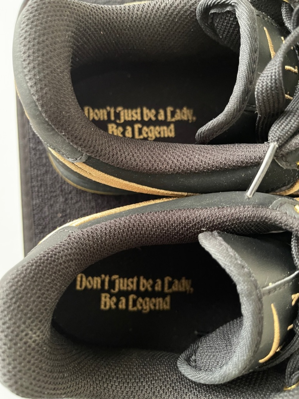 Nike Black and Gold Low-Top Sneakers - Picture 7 of 7